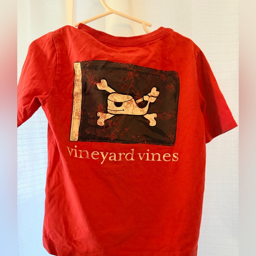 Vineyard Vines Kids Red Pirate Flag Tee